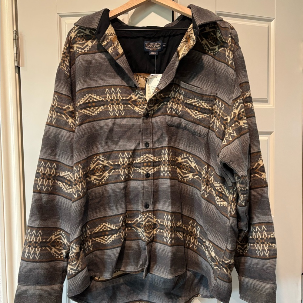Pendleton Gray and Brown button shirt